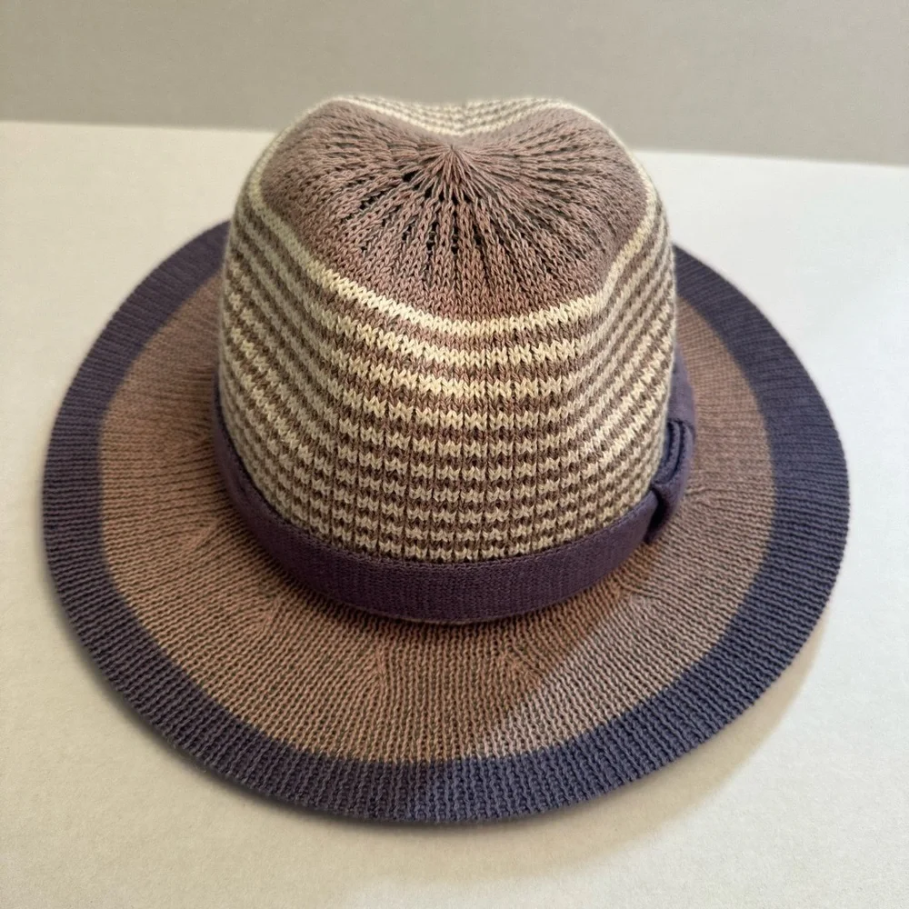 San Diego Hat Company Youth 5-7‎ Year Old Bowler Sun Hat Blue Ivory Bow